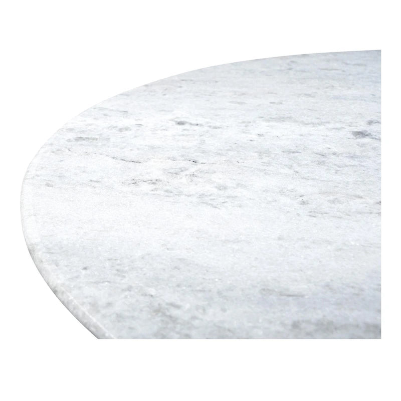 48 Inch Round Dining Table with Sculptural Cross Base Seats 4 in Marble or Solid Mango Wood