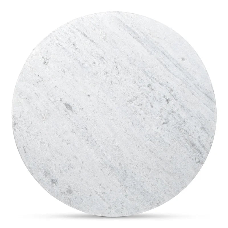 48 Inch Round Dining Table with Sculptural Cross Base Seats 4 in Marble or Solid Mango Wood
