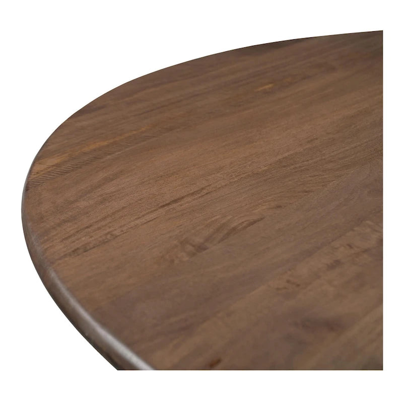 48 Inch Round Dining Table with Sculptural Cross Base Seats 4 in Marble or Solid Mango Wood