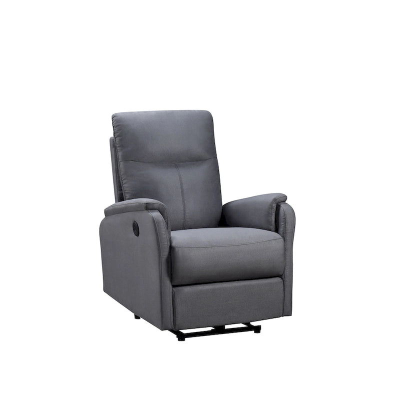 Power Recliner Chair with USB Charging Port for Living Room and Bedroom in Dark Gray
