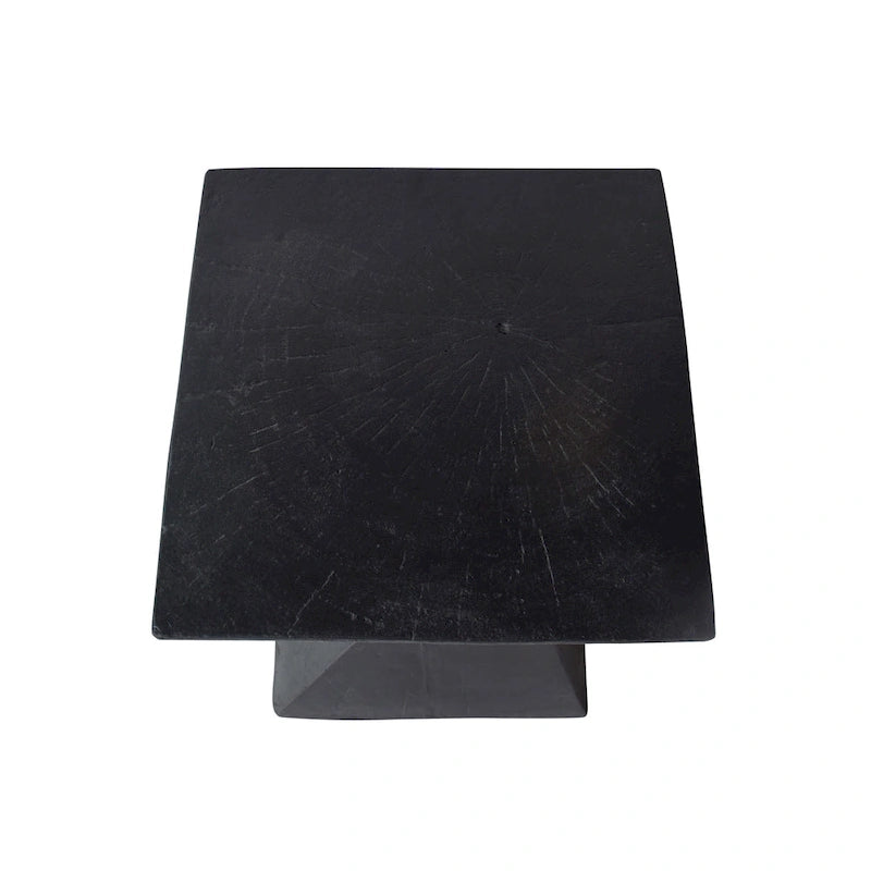 Modern Twisted Hourglass Lightweight Concrete Accent Side Table Indoor Outdoor