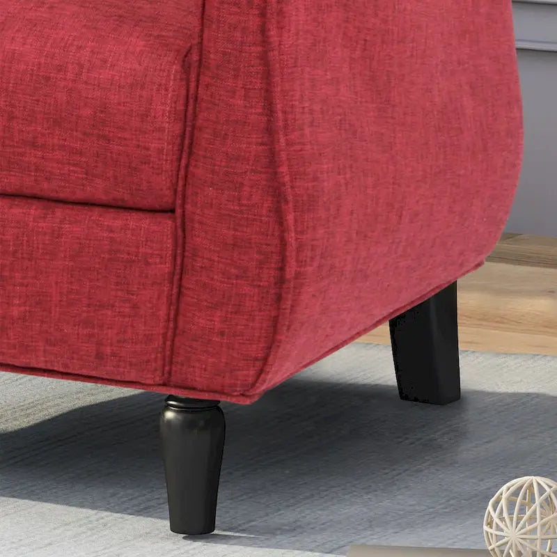 Traditional Tweed Upholstered Armchair with Rounded Back Flared Arms and Turned Birch Legs