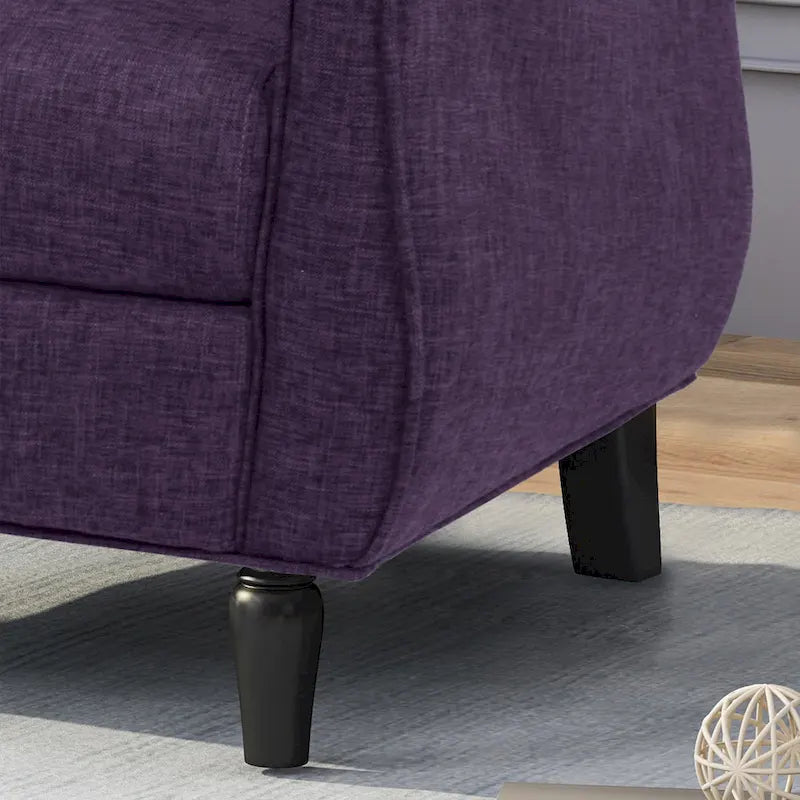 Traditional Tweed Upholstered Armchair with Rounded Back Flared Arms and Turned Birch Legs