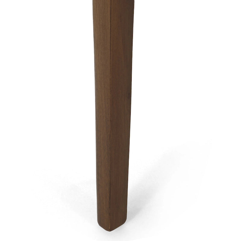 Contemporary Armless Upholstered Dining Chair with Rubberwood Legs Dark Brown Faux Leather