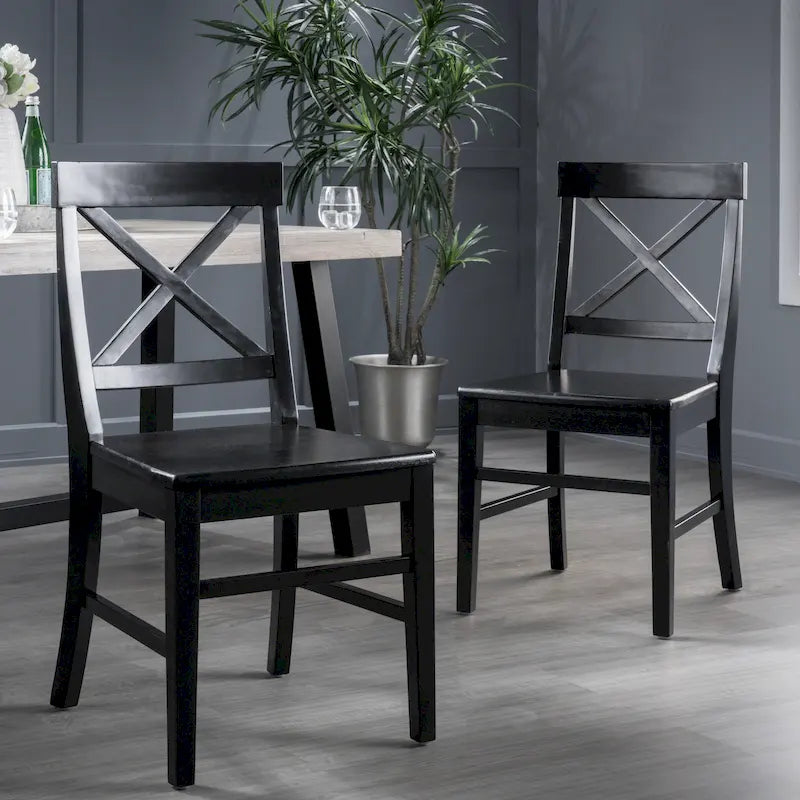Christopher Knight Home Roshan Farmhouse Acacia Dining Chairs (Set of 2)