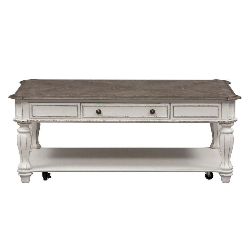 Magnolia Manor Antique White Rectangular Cocktail Table