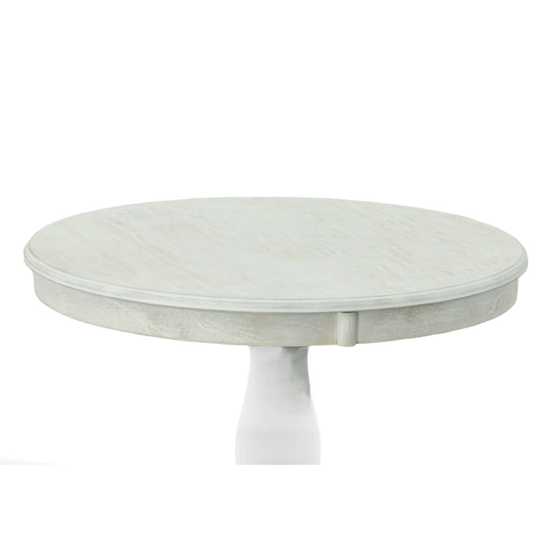 30 Inch Round Pedestal Dining Table with Lathe-Turned Column and Carved Feet