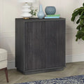 Modern Transitional Double Door Accent Cabinet with Adjustable Shelf and Cable Management