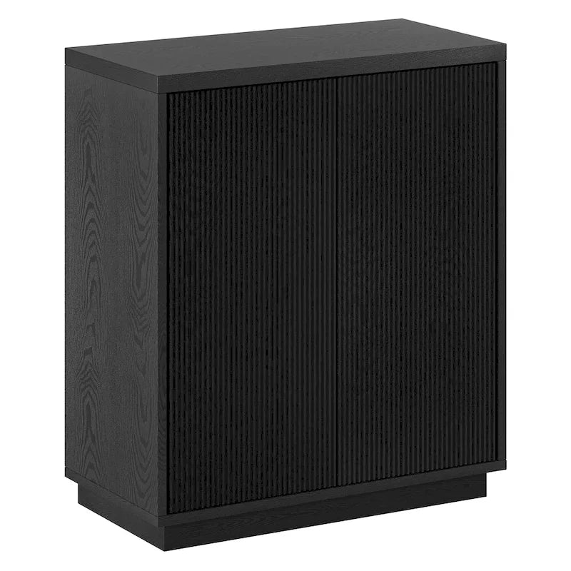 Modern Transitional Double Door Accent Cabinet with Adjustable Shelf and Cable Management