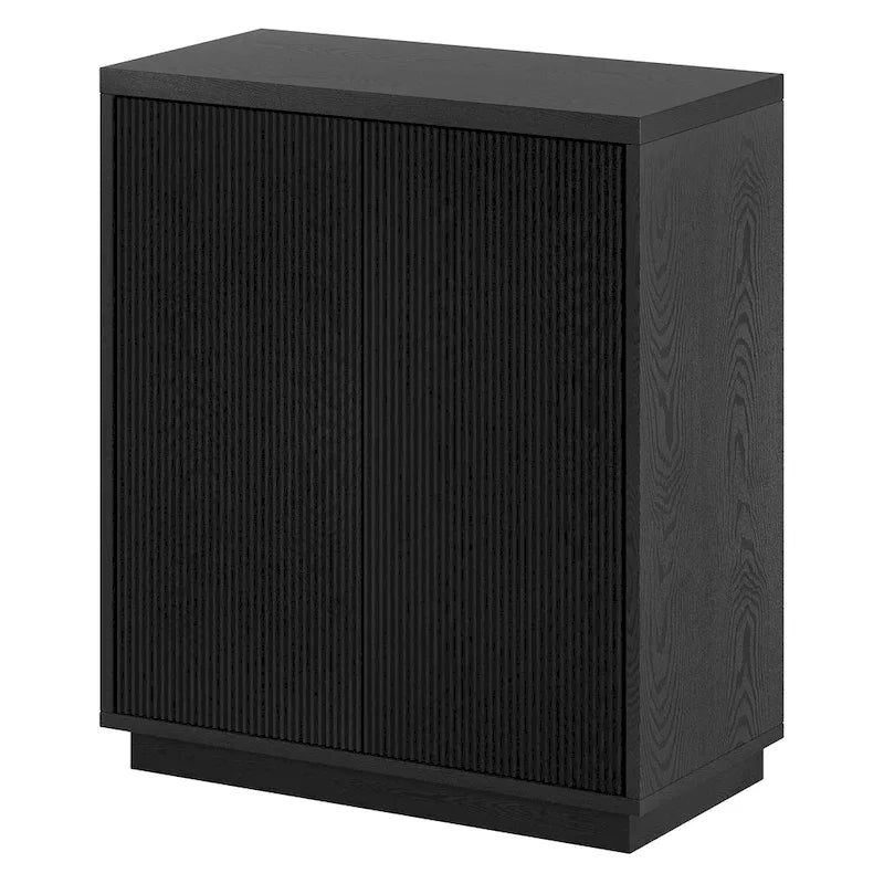 Modern Transitional Double Door Accent Cabinet with Adjustable Shelf and Cable Management