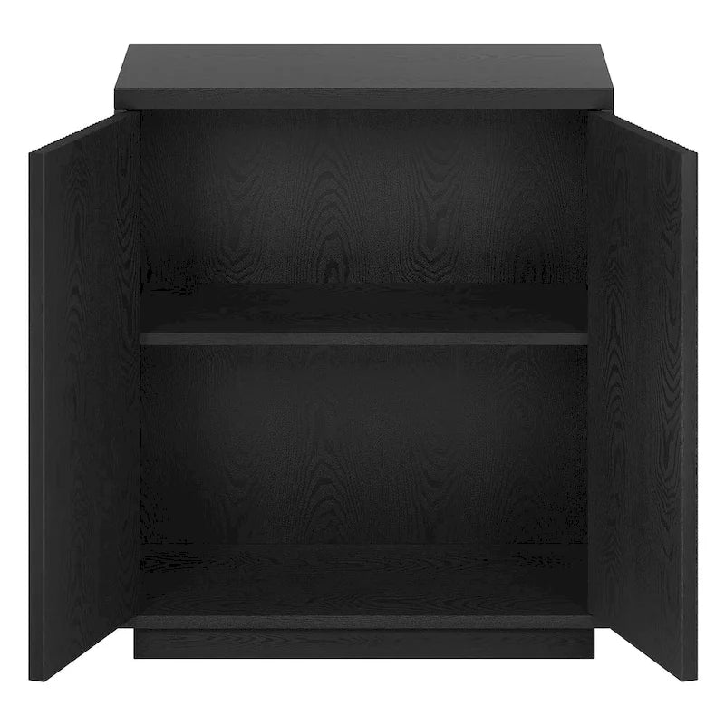 Modern Transitional Double Door Accent Cabinet with Adjustable Shelf and Cable Management