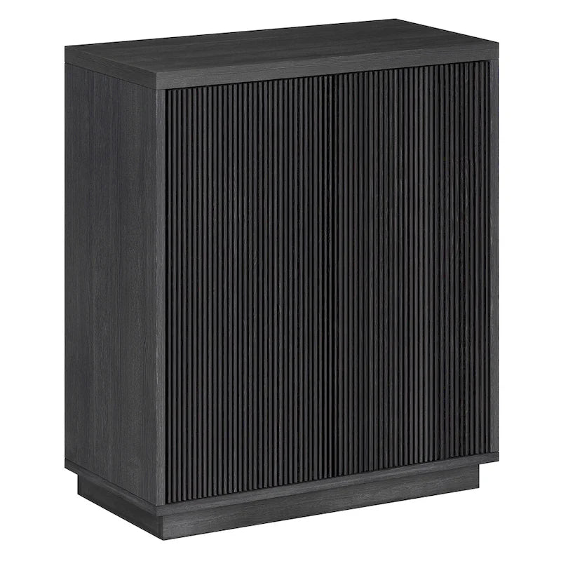 Modern Transitional Double Door Accent Cabinet with Adjustable Shelf and Cable Management