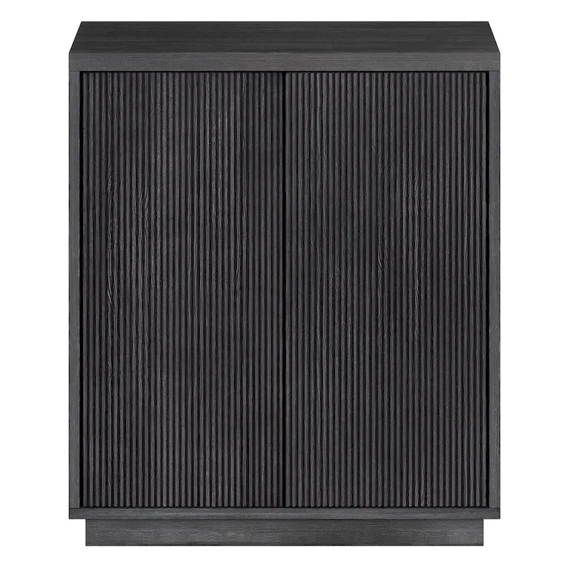 Modern Transitional Double Door Accent Cabinet with Adjustable Shelf and Cable Management