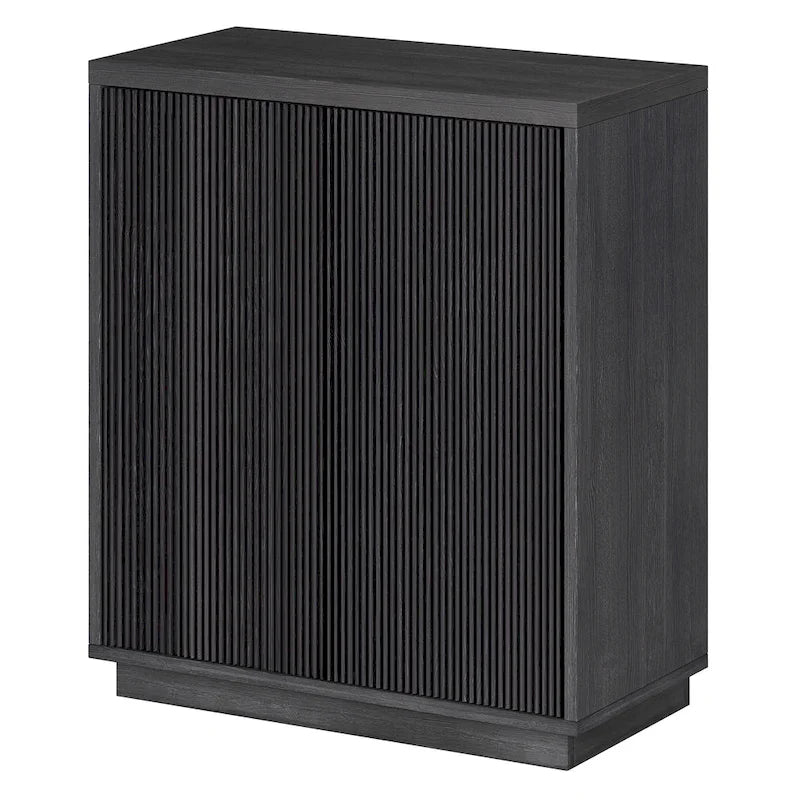 Modern Transitional Double Door Accent Cabinet with Adjustable Shelf and Cable Management