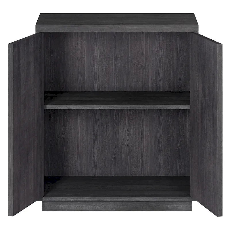 Modern Transitional Double Door Accent Cabinet with Adjustable Shelf and Cable Management