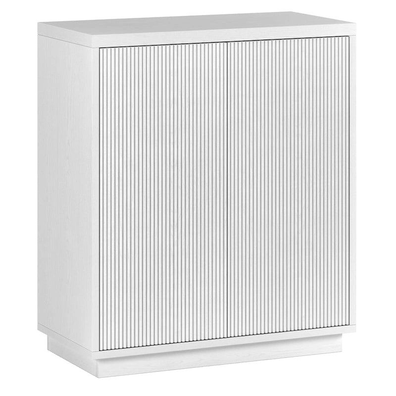 Modern Transitional Double Door Accent Cabinet with Adjustable Shelf and Cable Management