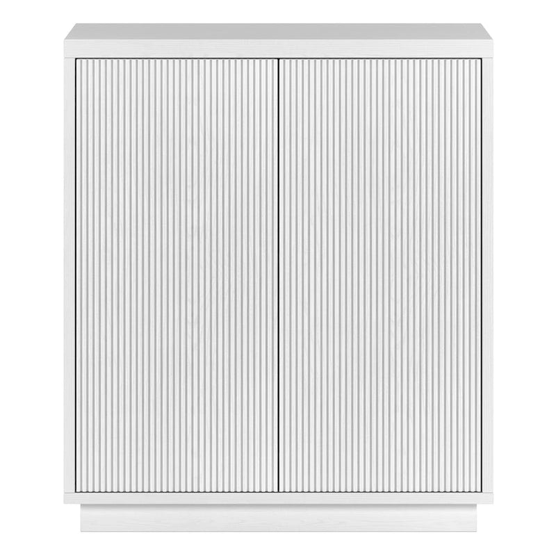 Modern Transitional Double Door Accent Cabinet with Adjustable Shelf and Cable Management