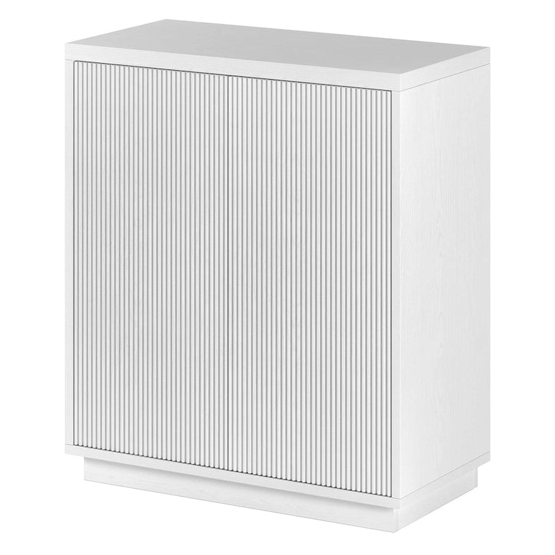 Modern Transitional Double Door Accent Cabinet with Adjustable Shelf and Cable Management
