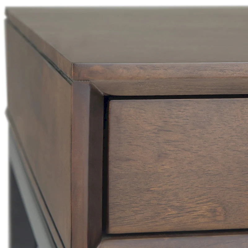 72 Inch Wide Industrial Solid Wood Executive Desk with 3 Drawers and Blackened Metal Base