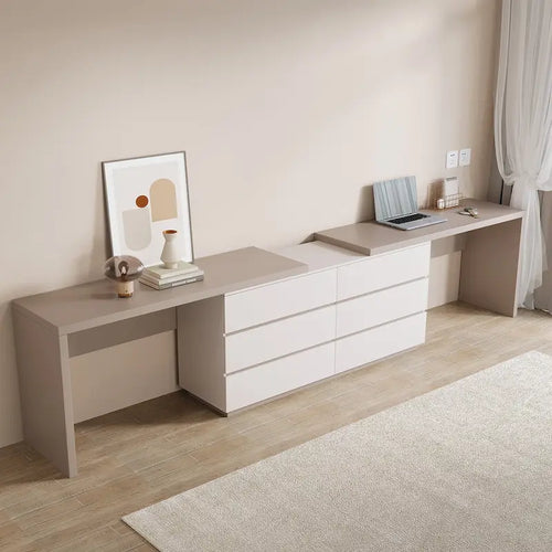 144 Inch Modern Home Office Expandable Dresser Desk