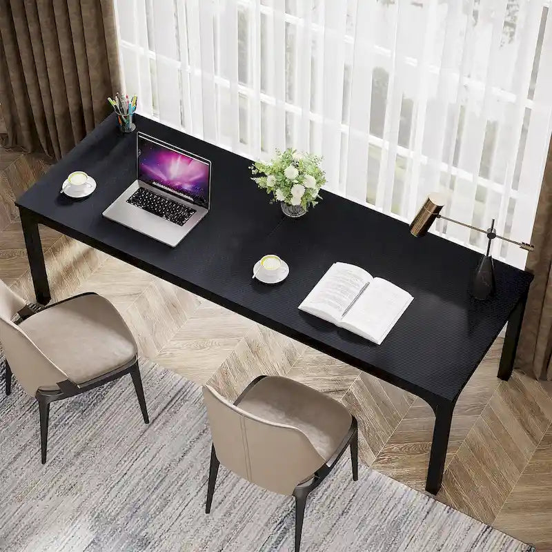 78.8 Inch Extra-Long 2-Person Computer Desk with Sturdy Metal Legs Scratch-Resistant Surface for Home Office