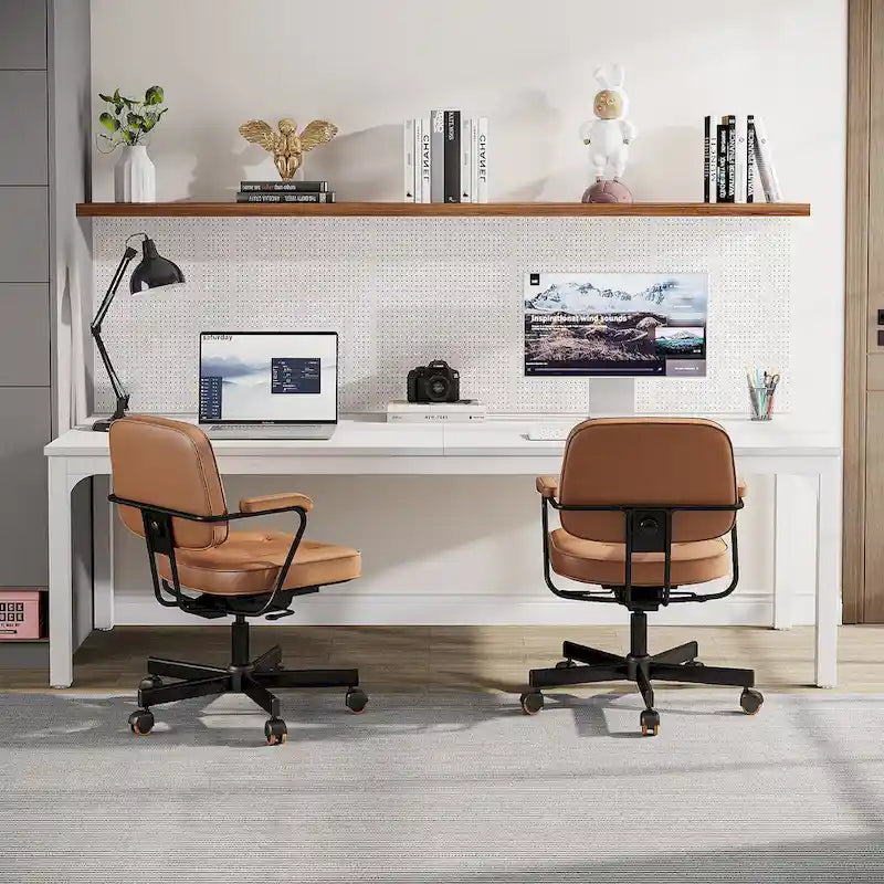 78.8 Inch Extra-Long 2-Person Computer Desk with Sturdy Metal Legs Scratch-Resistant Surface for Home Office