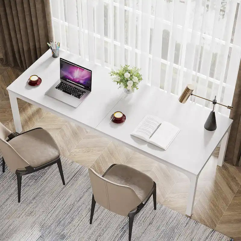 78.8 Inch Extra-Long 2-Person Computer Desk with Sturdy Metal Legs Scratch-Resistant Surface for Home Office