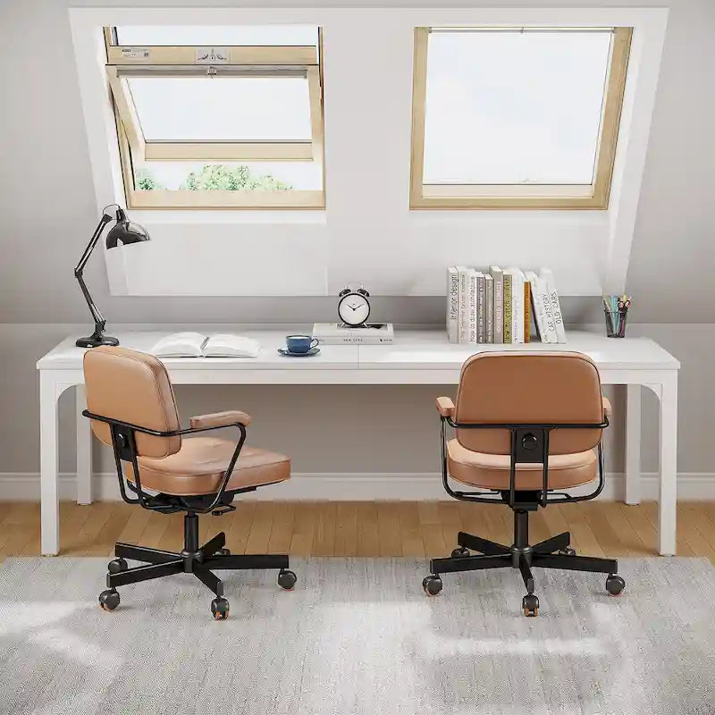 78.8 Inch Extra-Long 2-Person Computer Desk with Sturdy Metal Legs Scratch-Resistant Surface for Home Office