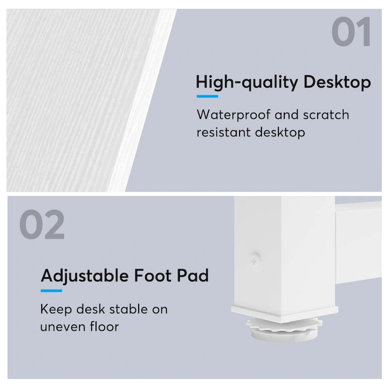 78.8 Inch Extra-Long 2-Person Computer Desk with Sturdy Metal Legs Scratch-Resistant Surface for Home Office