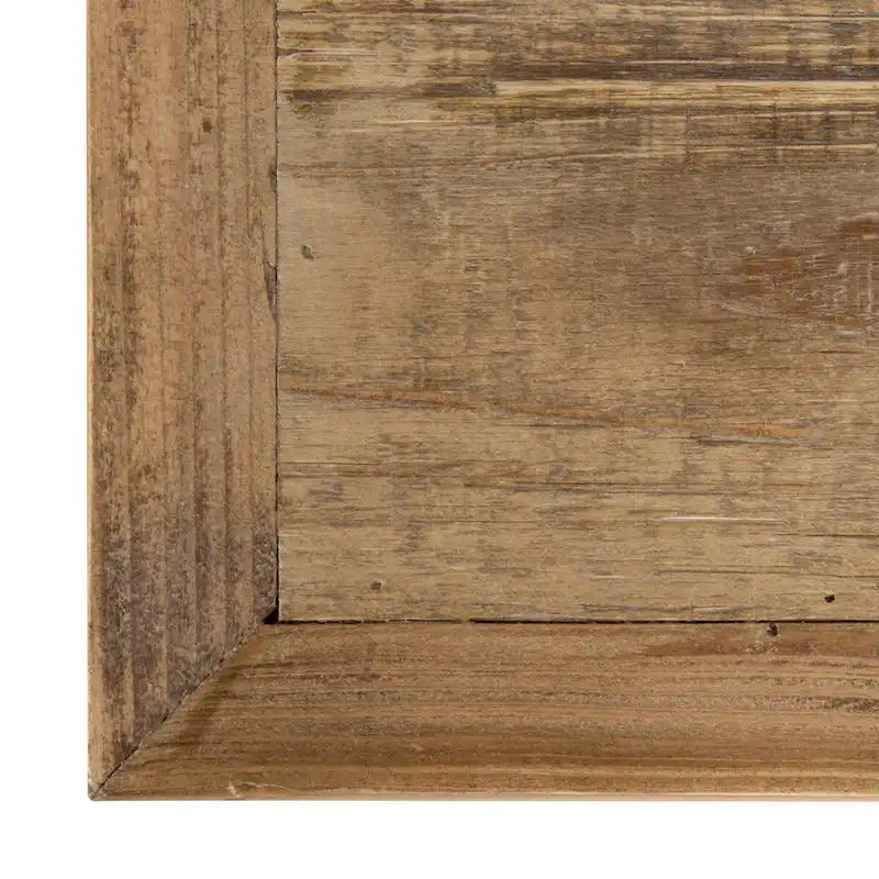 Rustic French Provincial Solid Wood Console Table with Carved Scroll Legs