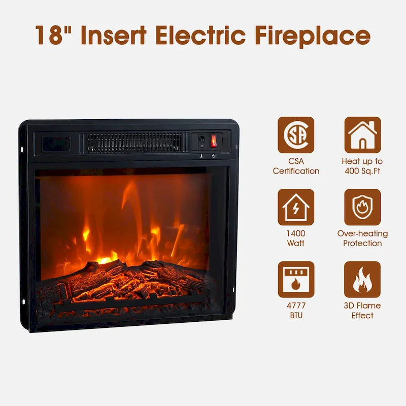 58 Inch Farmhouse Electric Fireplace TV Stand with Barn Door Cabinets and 3D Flame Effect